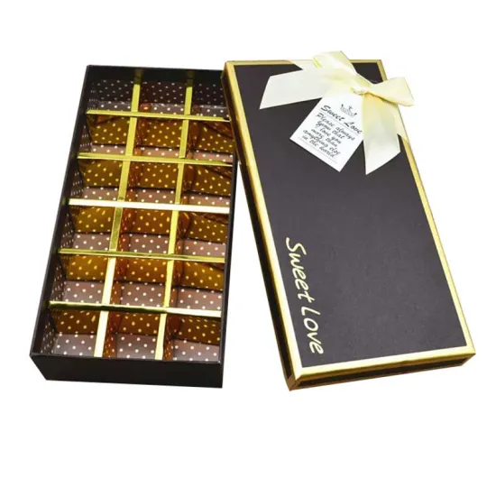 Custom Lid and Base Chocolate Boxes with Dividers