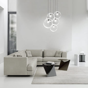 Minimalist Glass Ball Pendant Lamp Minimalist Transparent Glass Ball Chandelier Pendant Lamp Manufactory