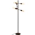 Three-headed rotating lever floor lamp