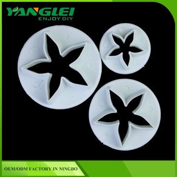 3pcs set Fondant Cake Cutter Decorating Pentagram shaped plunger cutter