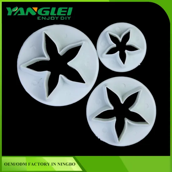 3pcs set Fondant Cake Cutter Decorating Pentagram shaped plunger cutter