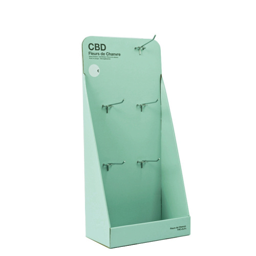 Display del contatore di cartone dell'olio CBD APEX con ganci