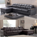 Lounge Brown Leather 2-Piece Sectional Sleeper Sofa