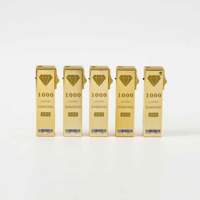 Isqueiro Criativo Ouro Luxo Diamante