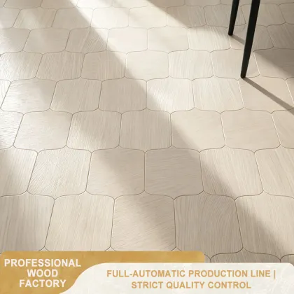 Milky White Oak Shield Parquet