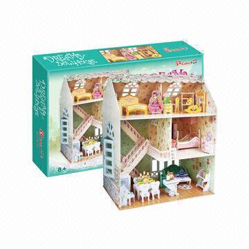 Doll house puzzle for girls with European design