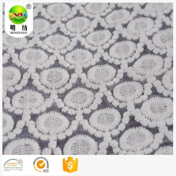 new arrival cotton embroidery textile lace dress fabric