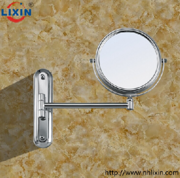 Circular installed in the cosmetic mirror on the wall