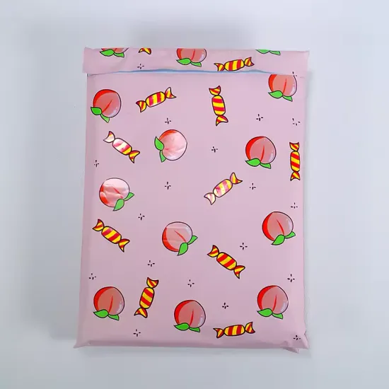 reusable cartoon peach shipping mailing order bags