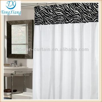 blalck and white colour 72x84 beaded shower curtain