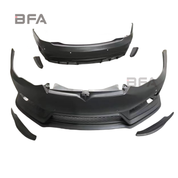 Tesla Model Upgrades: Front and Rear Bumper Kit - Semi-Carbon Fiber