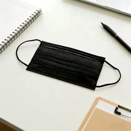 Disposable black adult protection mask