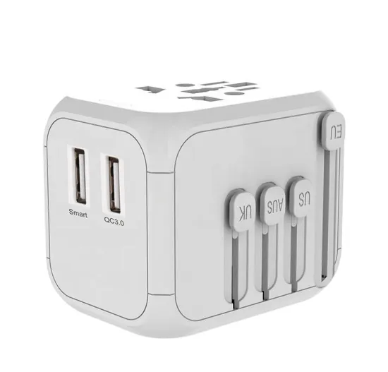 Portable Multi-Specification Anti-Electric Shock Fast Charging Universal Travel Adapter with USB Ports
