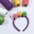 Purple Unicorn Crochet geweven decoratieve hoofdband