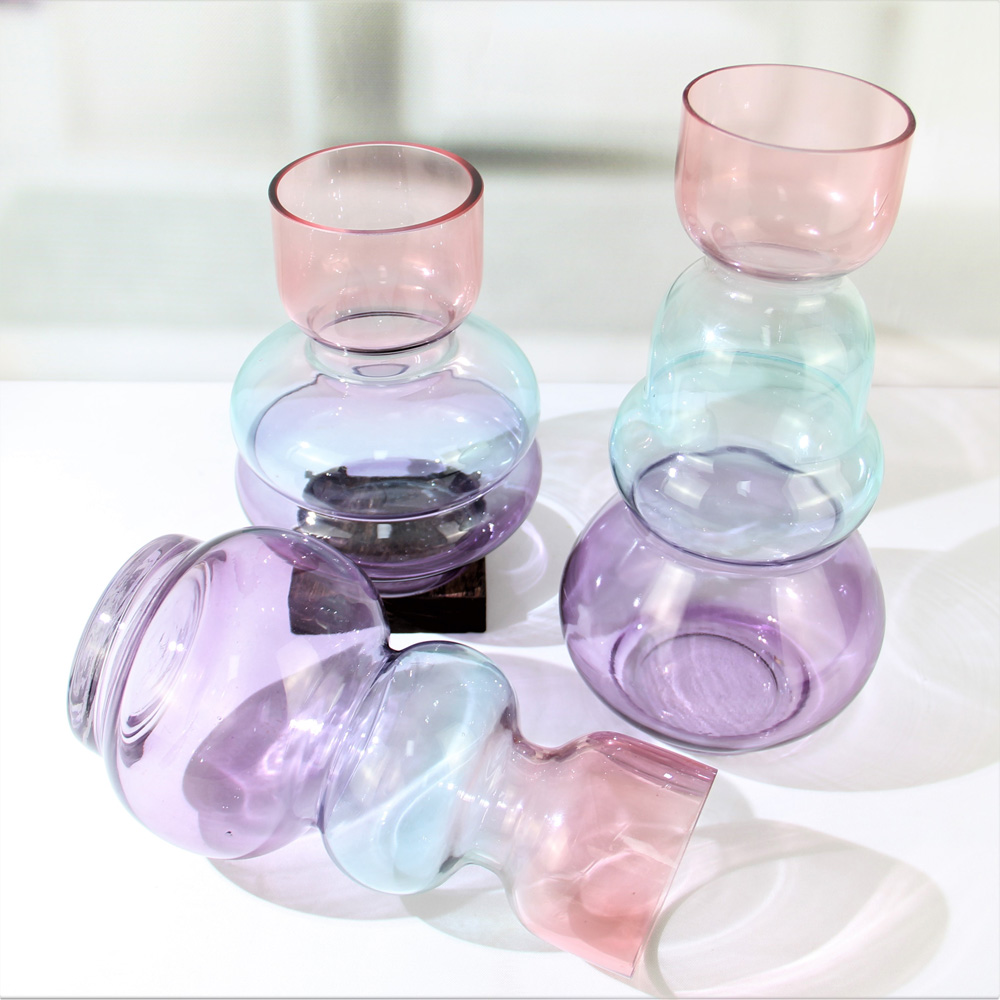 Large Transparent Flower Glass Vase