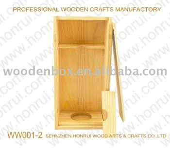 wooden wine box with slide lid