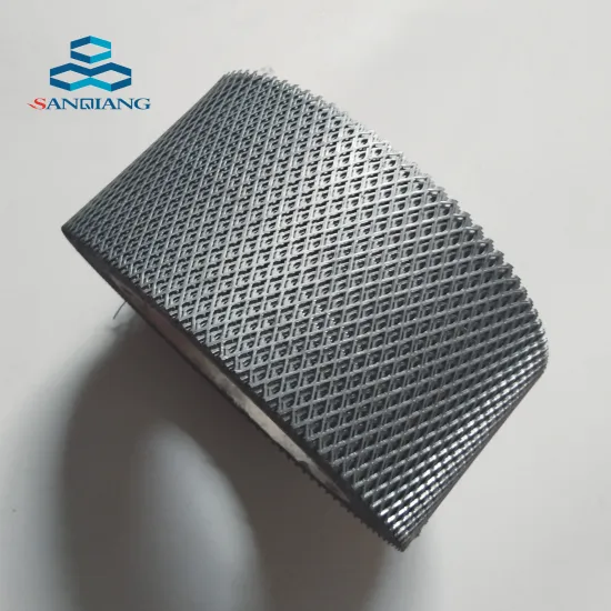 109mm Spiral Flattened Expanded Metal Mesh Air Filter Tube