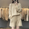 Two pieces of fashion simple loose size sweater