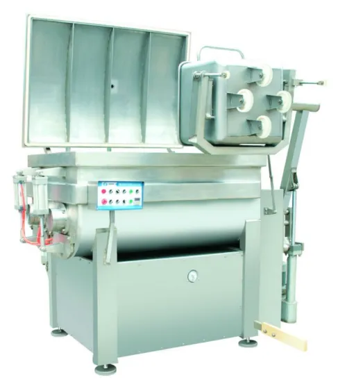 stainless steel meat vacuum mixer with elevator
