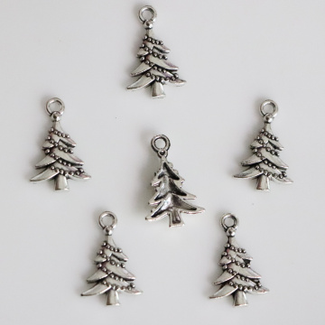 Antique Plated Christmas Tree Charms Pendants for Jewelry Making DIY Craft Charm Handmade