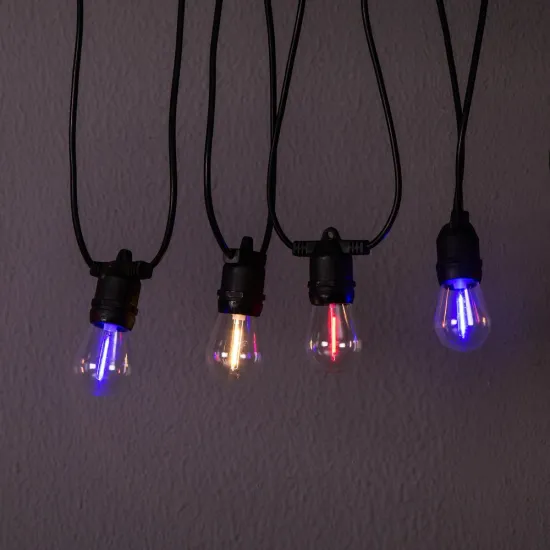 Waterproof Outdoor Festival String Lights for Patio and Christmas Decoration with Remote