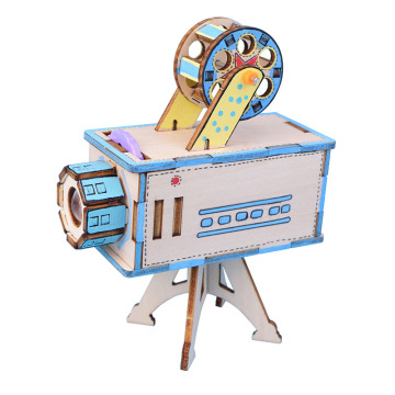 Customizable Kids Wooden 3D Puzzle & Projector Bioscope: An Unisex DIY Game Set