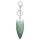 Bullet Forme Heury Point Point Clé Chain Quartz Crystal Stone Charme Bullet Anneau de balle