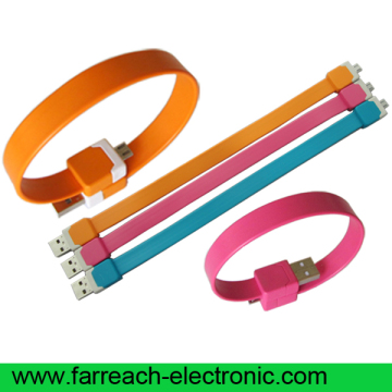 Magnet Style USB Am to Micro USB Flat Cable, Colorful High Speed Micro Cable