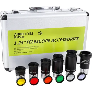 1.25\" Multi-Coated Plossl Eyepiece with Color Filters and 2x Barlow Lens Astronomy Kit