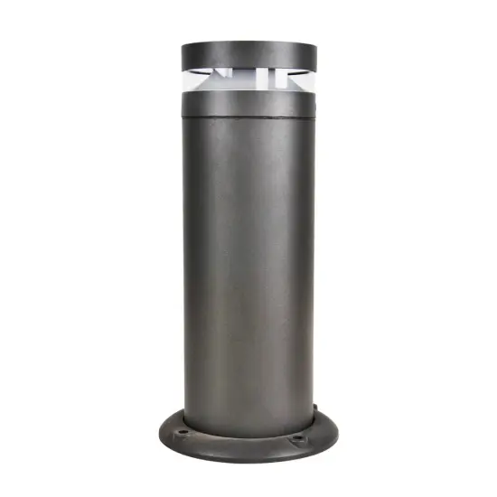 High-Quality, Waterproof IP65 LED Bollard Lamp with Round Die-Cast Aluminum Body and UV-Resistant Powder Coating: Made in China