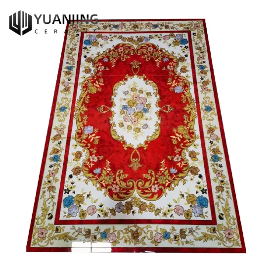 1200x1800mm Golden Porcelain Polished 3D Tiles: Crystal Flower Carpet Design for Luxury Floor Décor