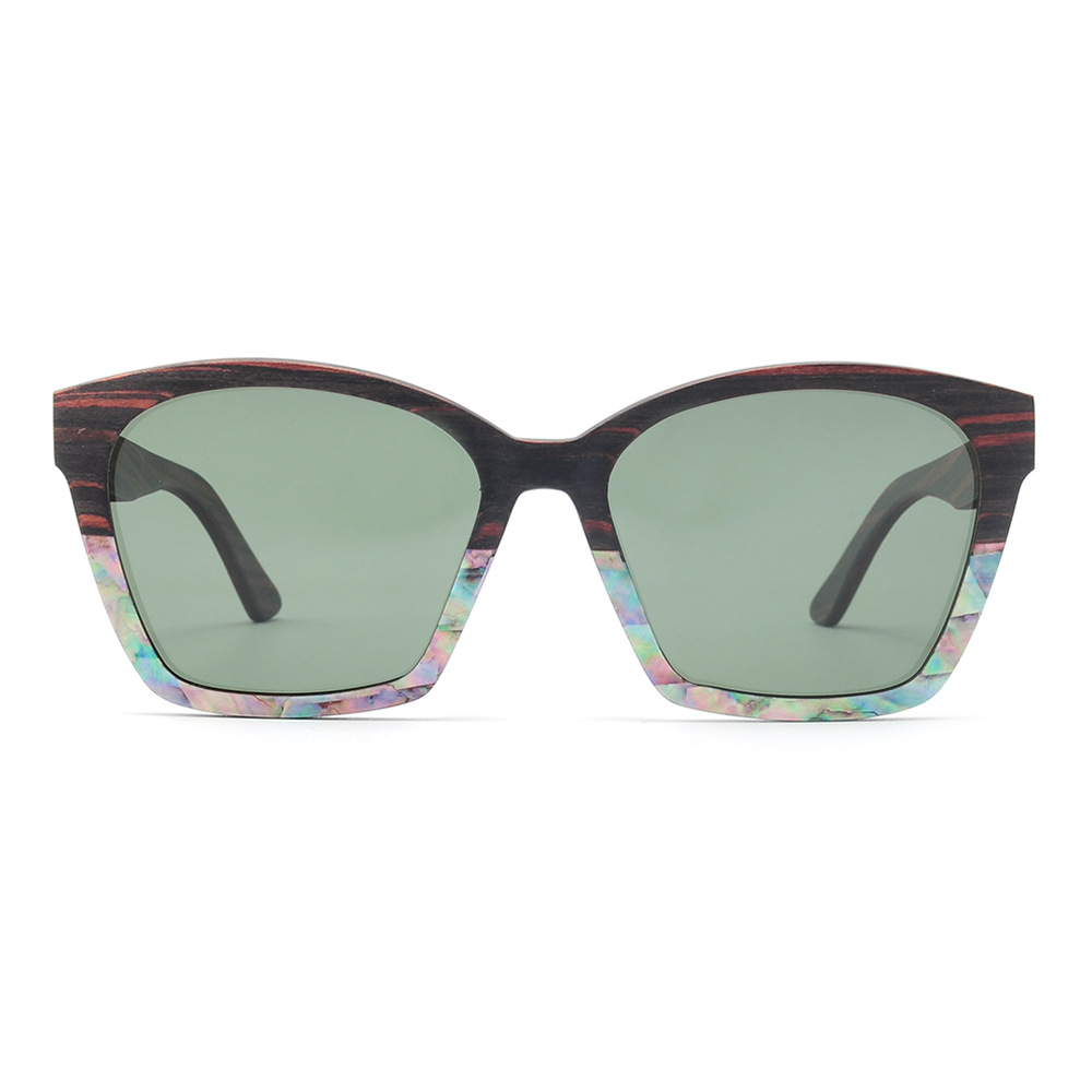 Shell Wooden Polarized Sunglasses