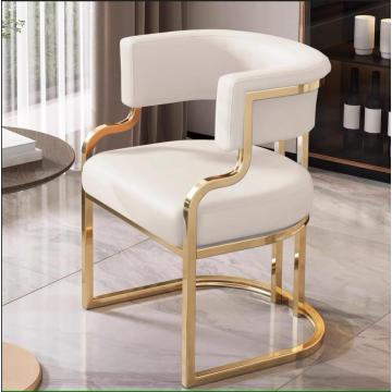 Sedia da salone marrone moderno in pelle di lusso sedia in pelle di lusso sedie da pranzo in velluto