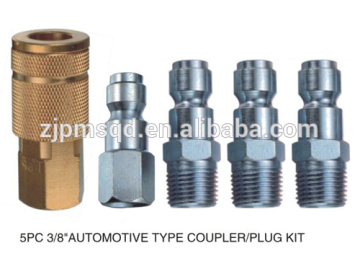 5pcs 1/4 or 3/8" USA automotive type coupler plug kit