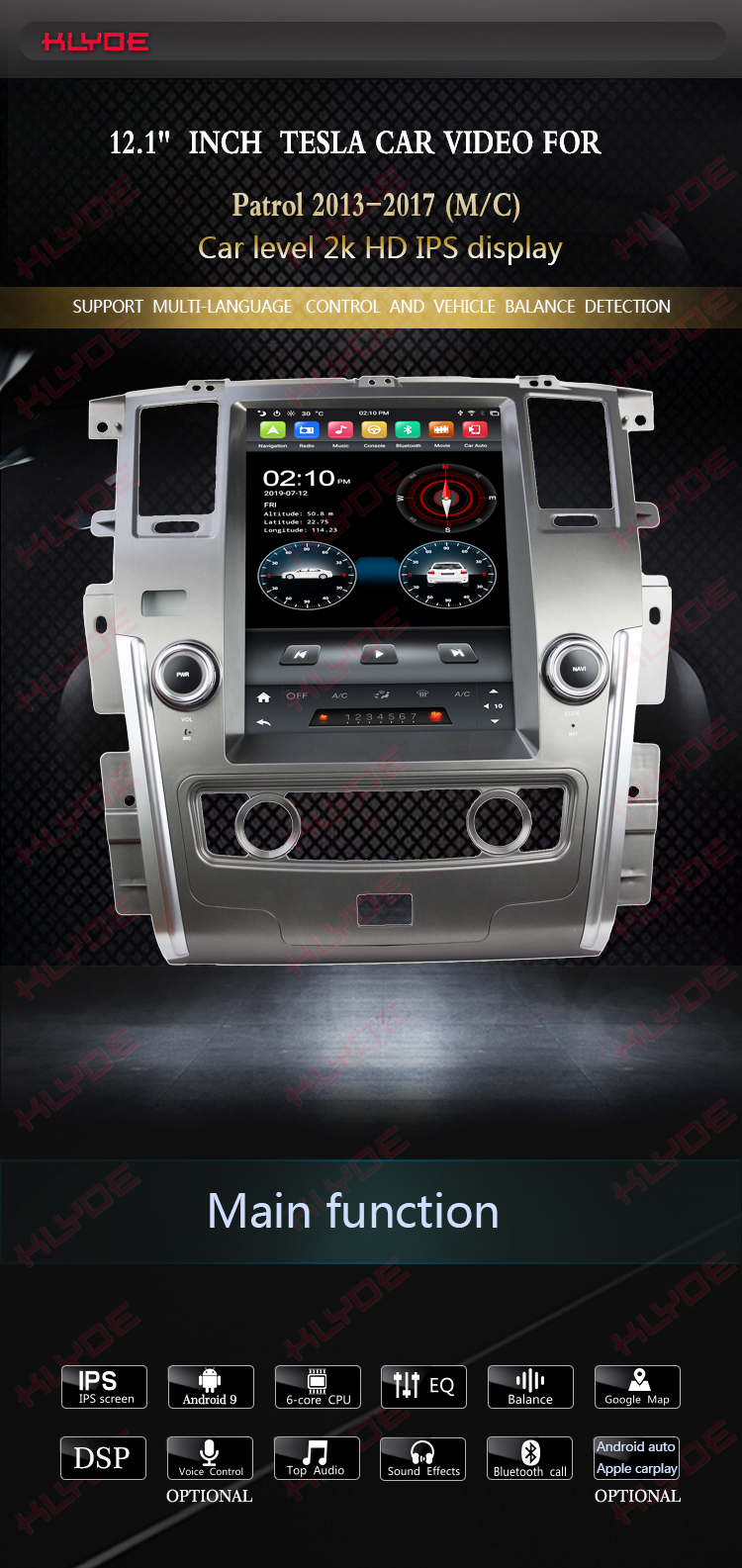 car android tesla for Nissan Patrol 2013