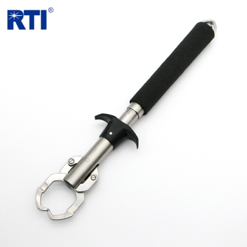 Stainless Steel Fish Lip Grip with 36KG/80Lb Capacity and Built-in Weight Scale