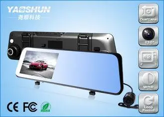Surveillance 2 Channels Rear View Mirror Recorder For Priva