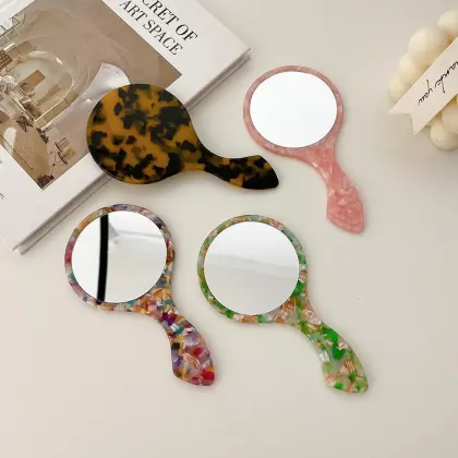 Haixin Eco-friendly Acetate Handheld Makeup Mirror