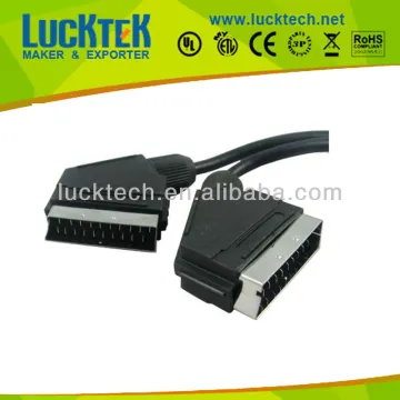 SCART TO SCART CABLE 21PIN TO 21PIN SCART CABLE PLUG 21PIN TO 21PIN