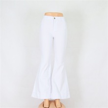Jeans blancos para mujeres Pantalones acampanados al por mayor