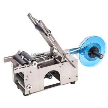 MT-50 Semi-Automatic Round Wine Bottle Paper Sticker Labeling Machine for PET Bottles and Cans