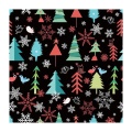 Christmas Woodland Print 100% Polyester Festlicher Stoff