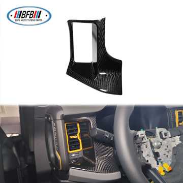 Dry Carbon Fiber Interior Dash Left Outer Air Vent Grille Trim Cover for Ford Bronco 2021+