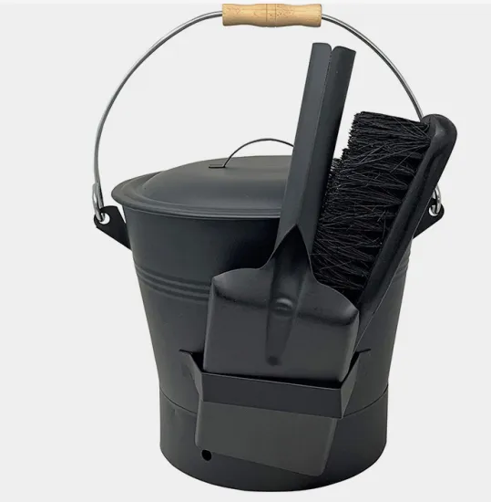 Wholesale barbecue fireplace 3pcs tools set ash collection bucket fireside tools set