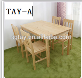 modern and cheap dining table and four chairs