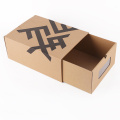 Распределиваемая коричневая гофрированная скользящая бумага коробка обуви