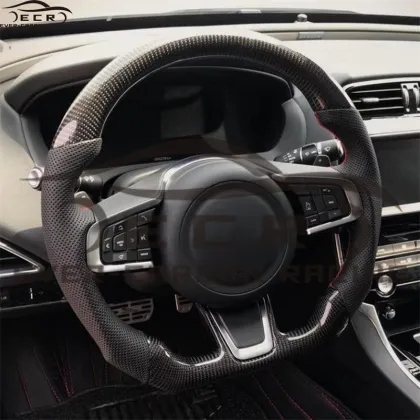 Real Carbon Fiber Steering Wheel for Jaguar XF F-Type F-Pace E-Pace - Ever-Carbon Racing ECR