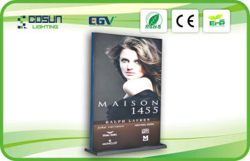 83mm Aluminium Wall Mounted Frameless Light Box For Photo Studio , Advertising Light Box