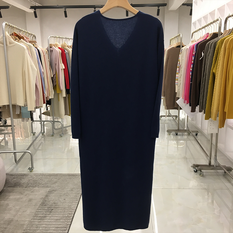 Dernière robe de laine de mode femme