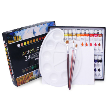 Hot Sale Kids Painting Set: Acrylic Paints with Palette and Brush Pens